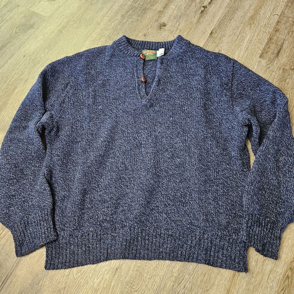 Vintage Woolen Mills Sweater Mens XL Wool Made In USA Blue